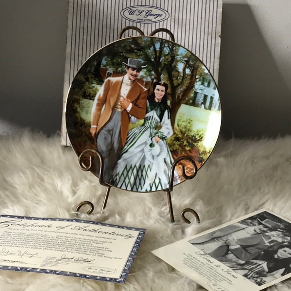 NEW in box 1989 Gone with the Wind Anniversary Plate Home to Tara numbered
